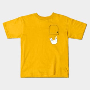 Aggressive pocket cat Kids T-Shirt